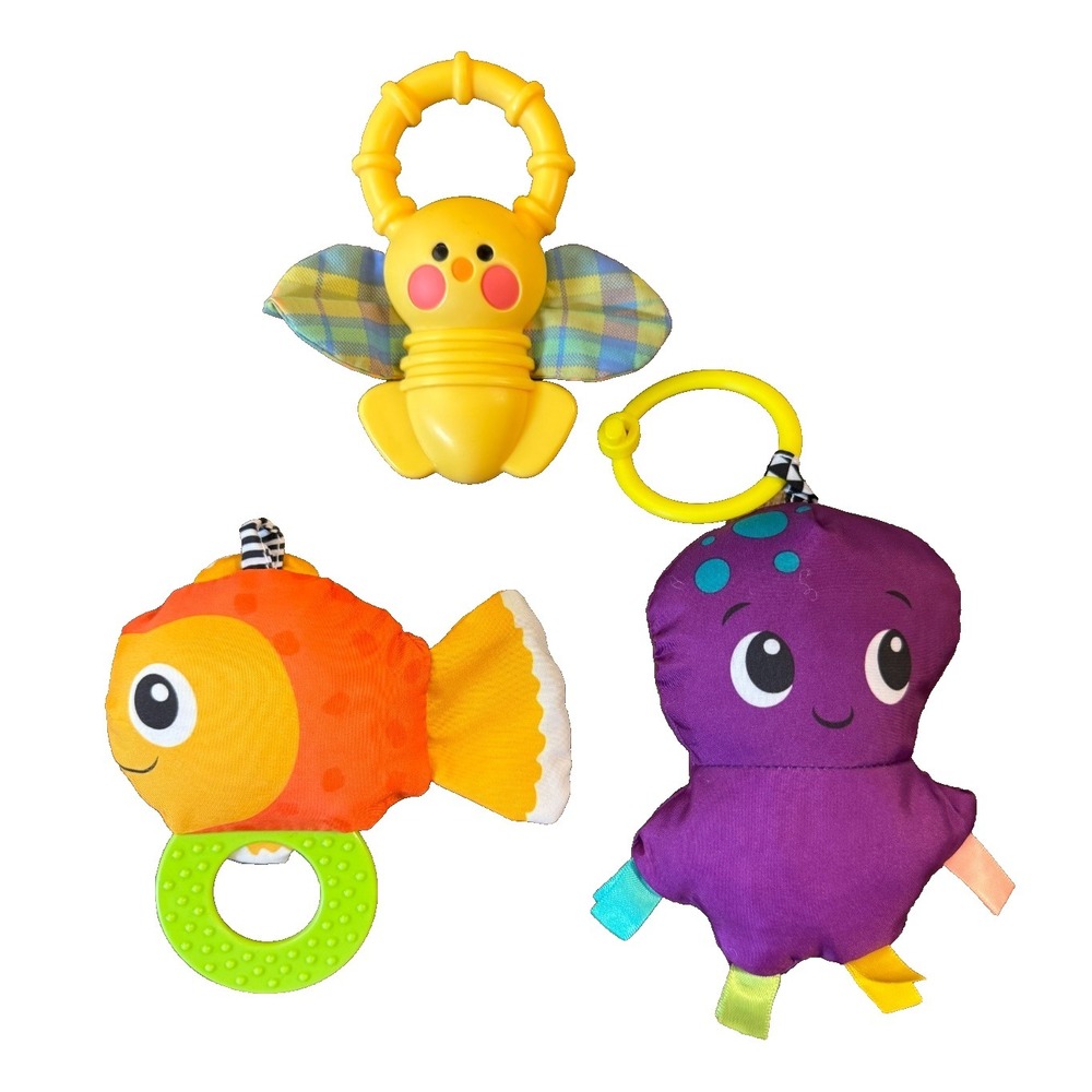Infantino Baby Gym Infant‎ Replacement Part Handing Toy Lot Octopus Fish Bee